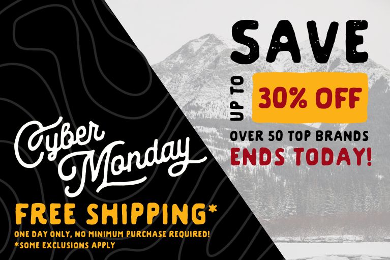 Cyber Monday: Free Shipping for one day only, no minimum purchase Required! Save up to 30% off over 50 top brands ends today!