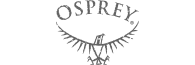 Osprey logo in grey with a white background.