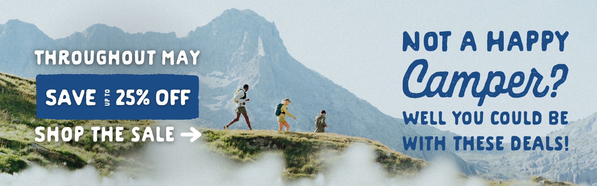 Save up to 25% on over 30 top outdoor brands during our Last Long Weekend Sale!