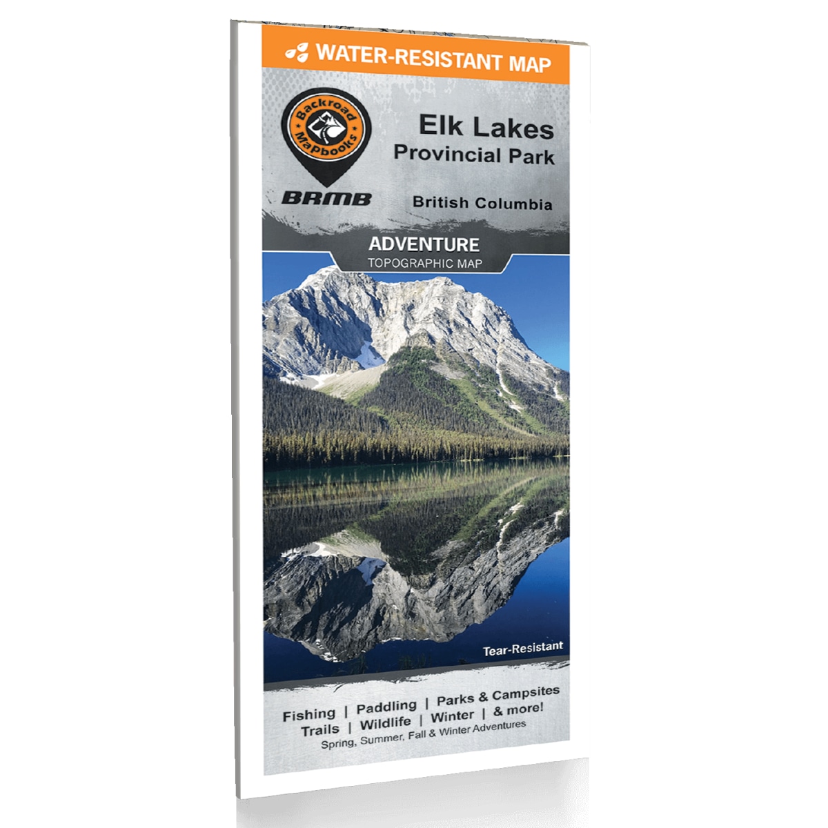 Elk Lakes Provincial Park BC Water-Resistant Map