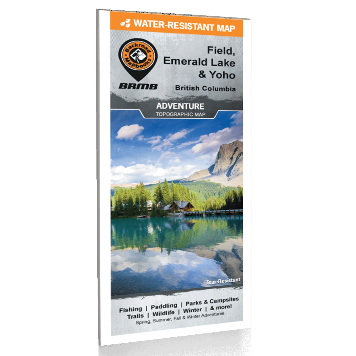 Field, Emerald Lake & Yoho BC Water-Resistant Map