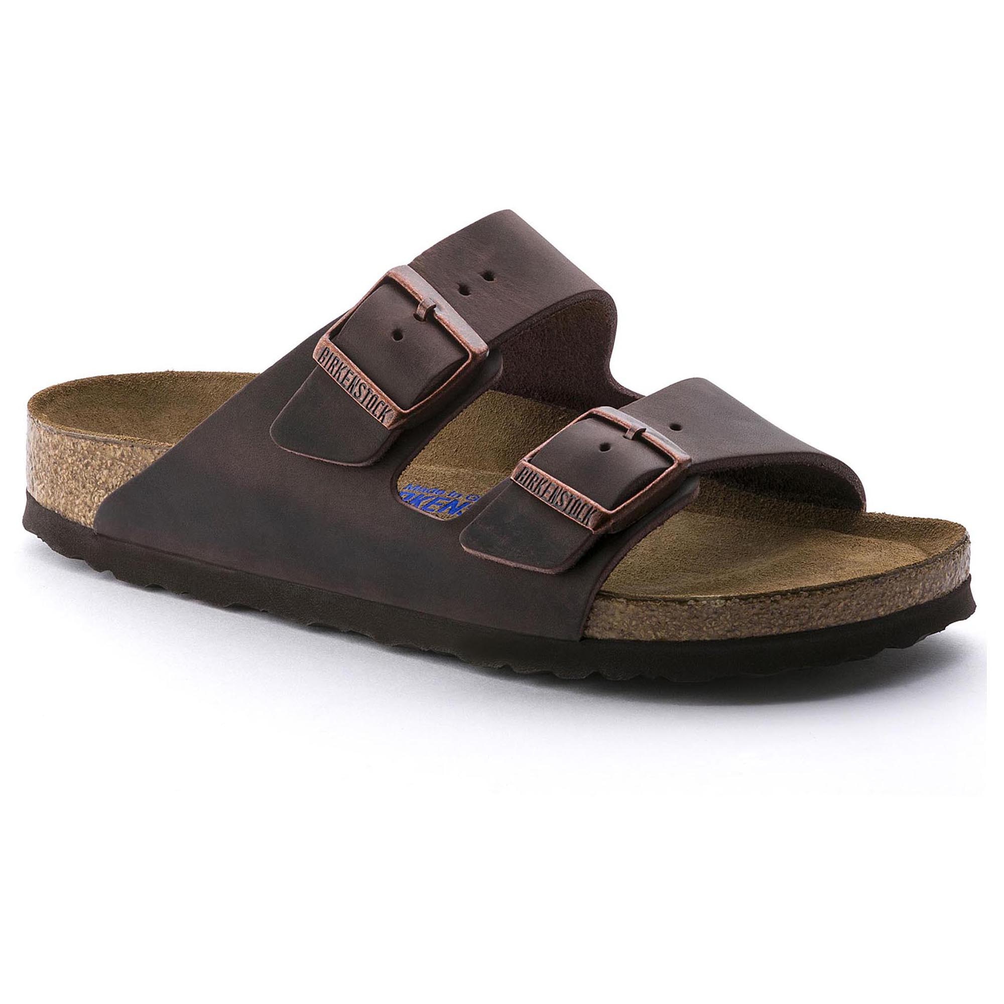 Unisex Arizona Soft Footbed Oiled Leather Sandals Habana