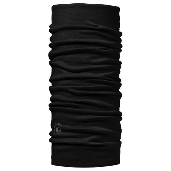 Unisex Solid Black Lightweight Merino Neckwear