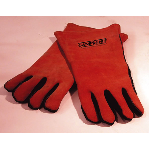 Red Leather Grill Gloves
