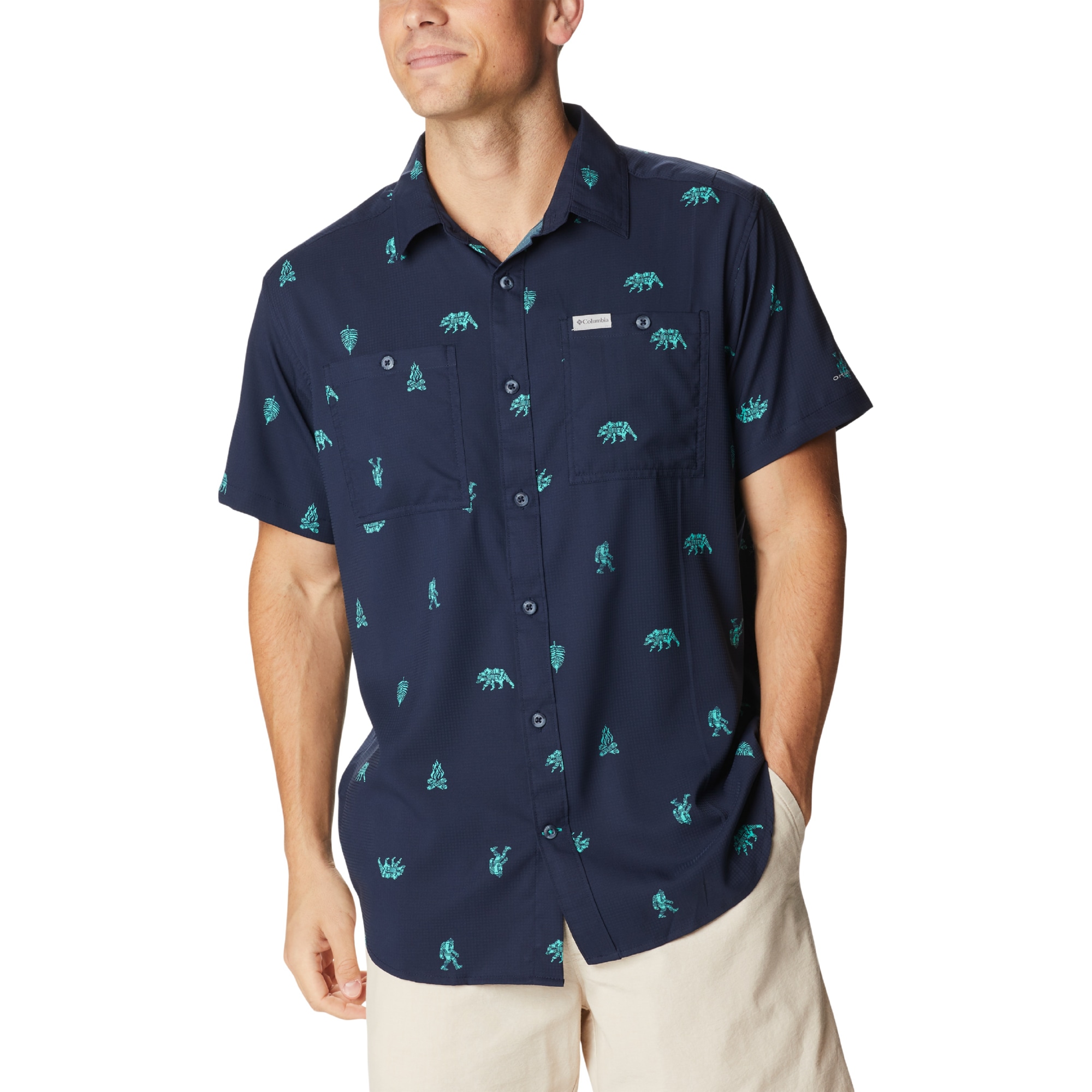 Men's Utilizer Printed Woven Short Sleeved Shirt