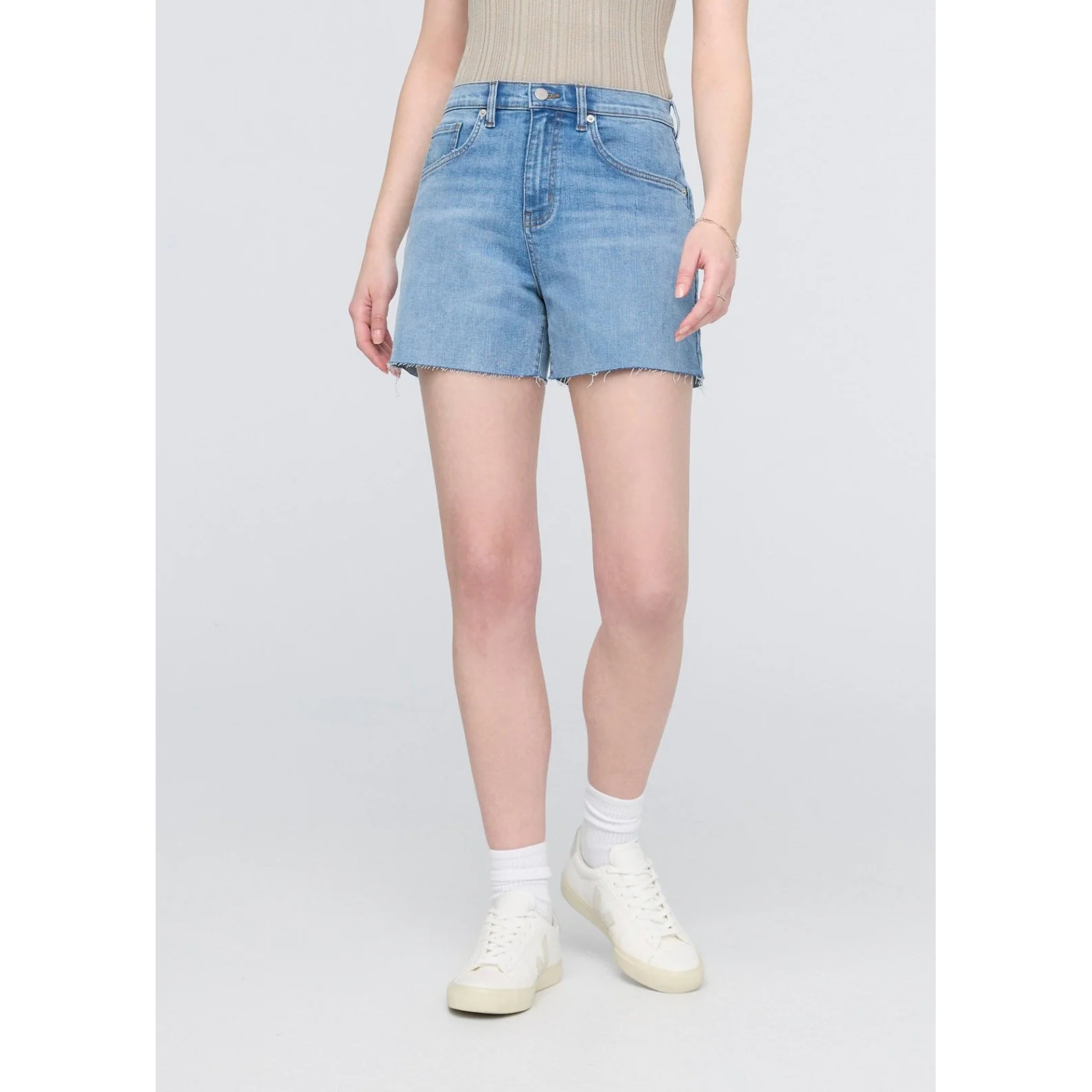 Women's Performance Denim+ High Rise Relaxed Shorts