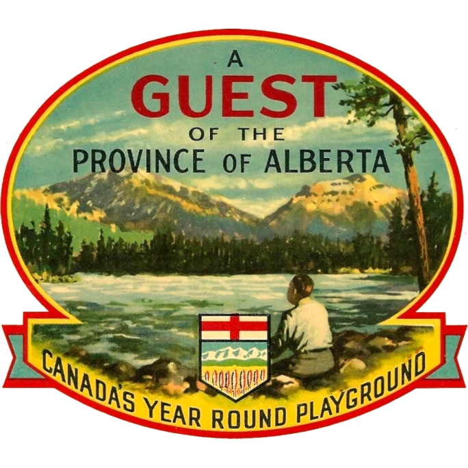 Guest of the Province of Alberta Vintage Sticker
