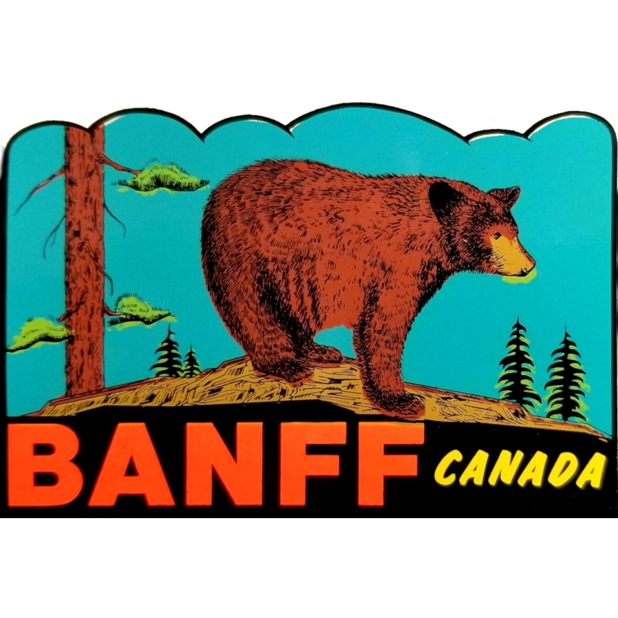 Banff Canada Vintage Travel Sticker