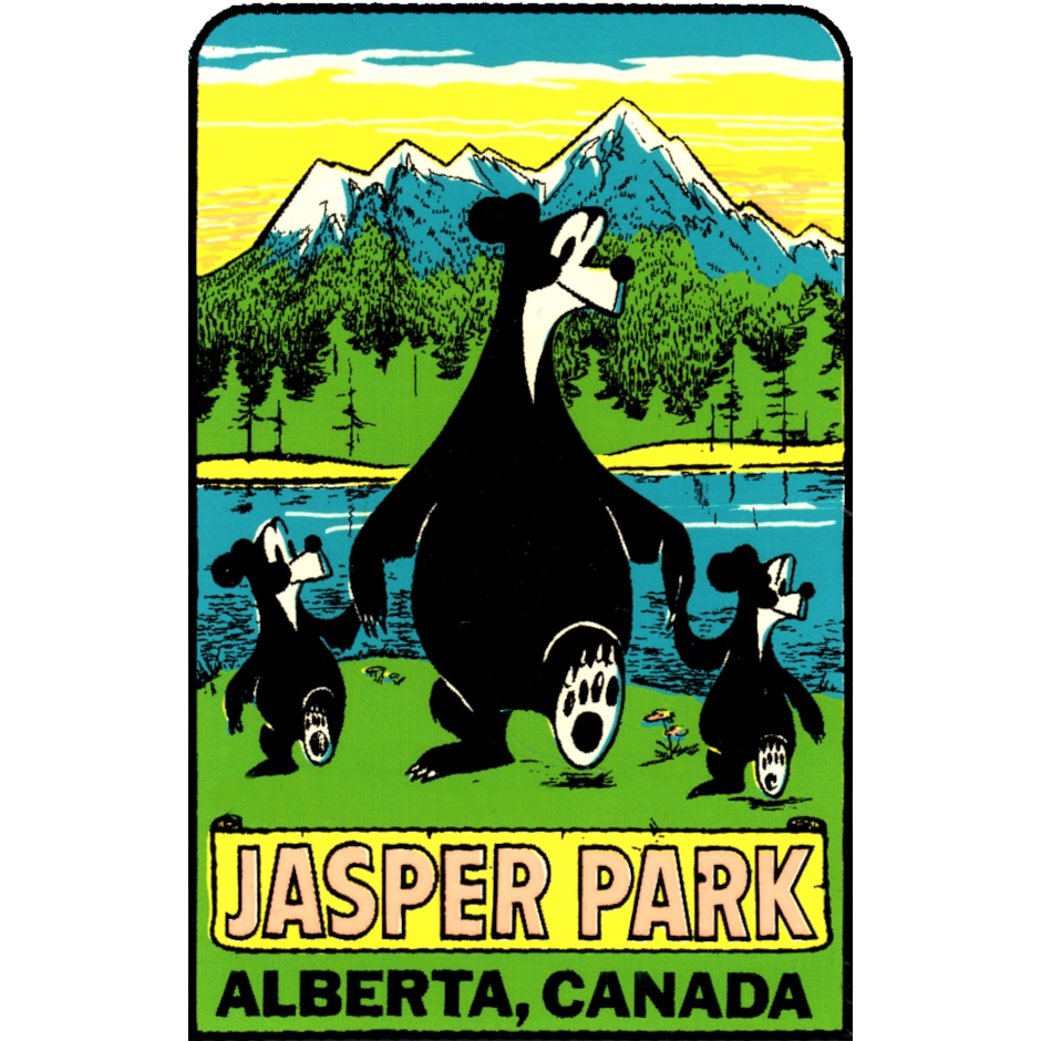 Jasper National Park Alberta Vintage Sticker