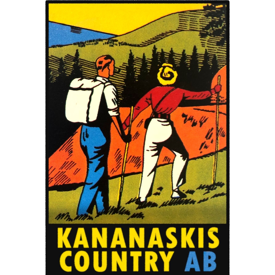 Kananaskis Country Alberta Hiking Vintage Sticker