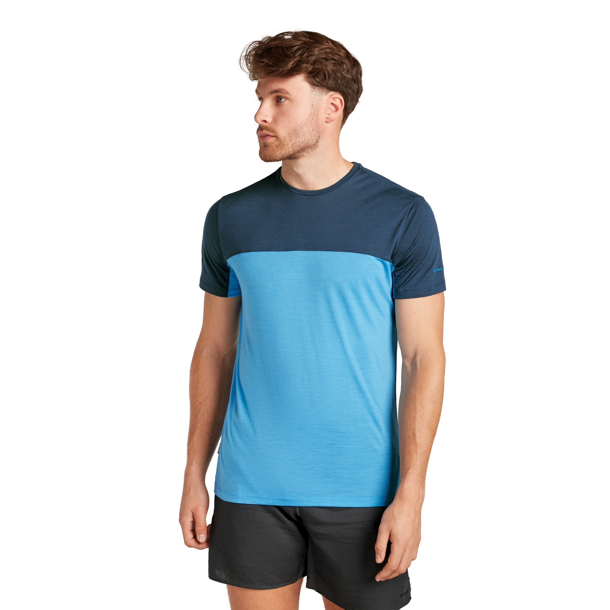 Men's Merino Blend 125 Cool-Lite Sphere Short Sleeve T-Shirt Colour Block