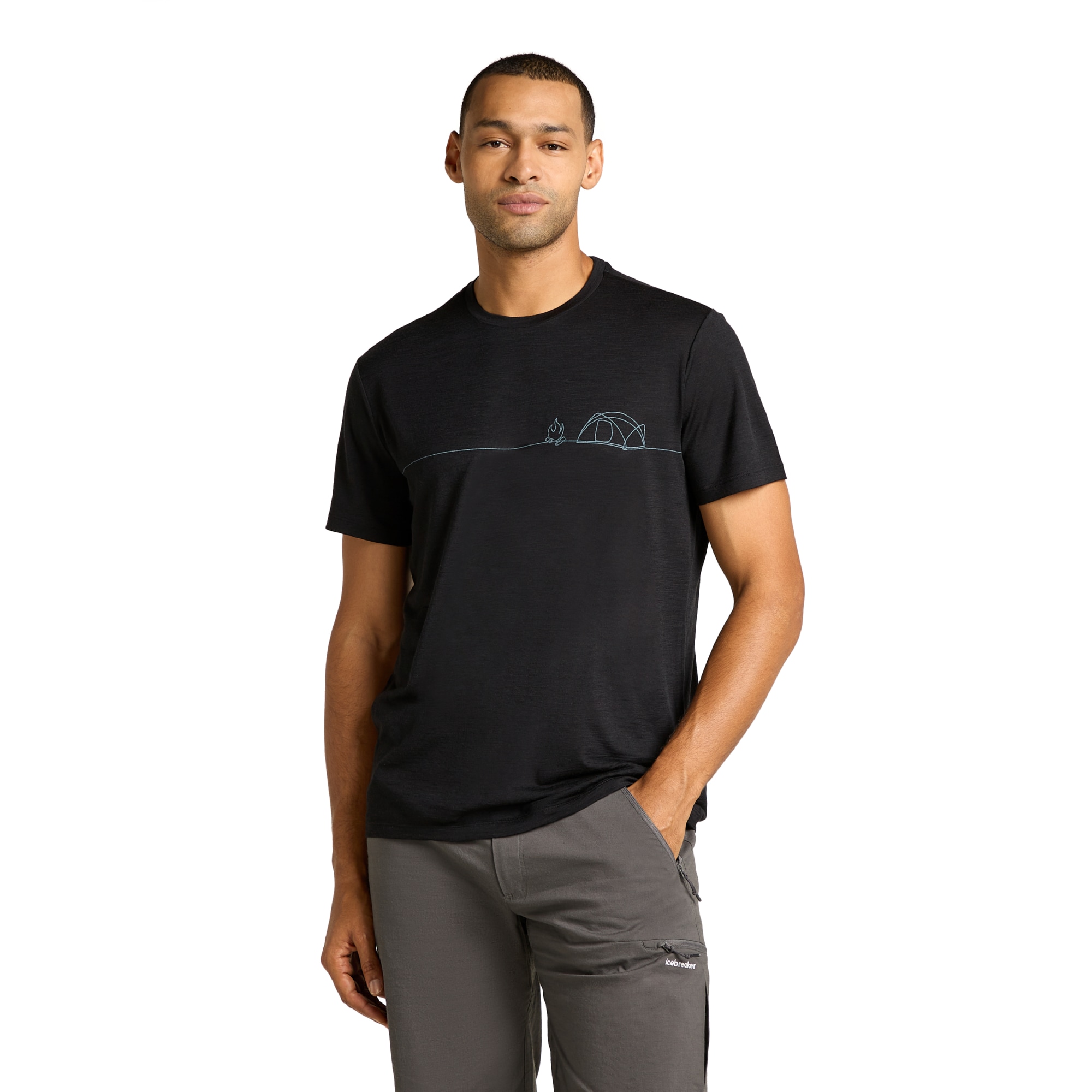 Men's Merino 150 Tech Lite Short Sleeve T-Shirt Single Line Camp