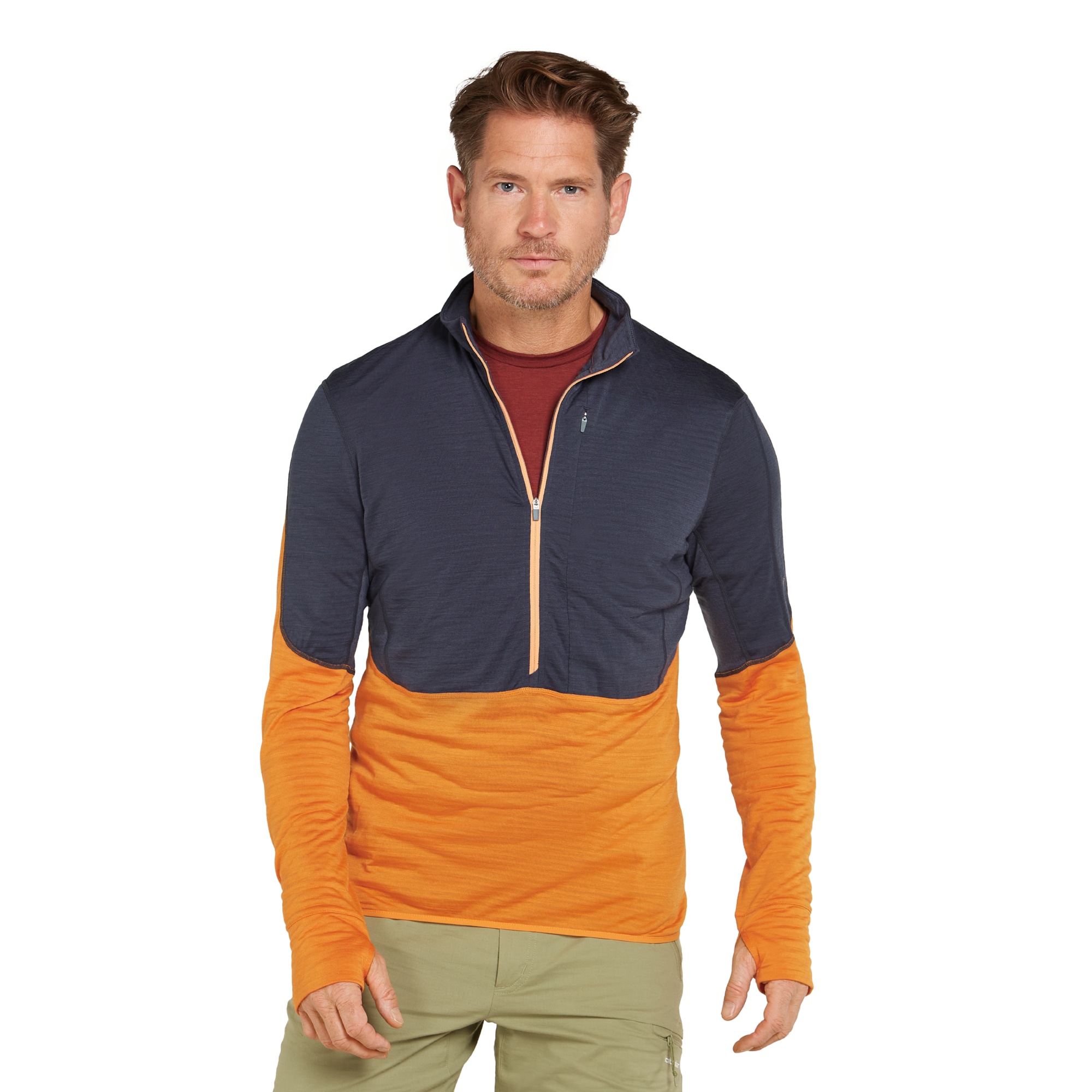 Men's Merino Blend 200 Realfleece Descender Long Sleeve Half Zip Jacket