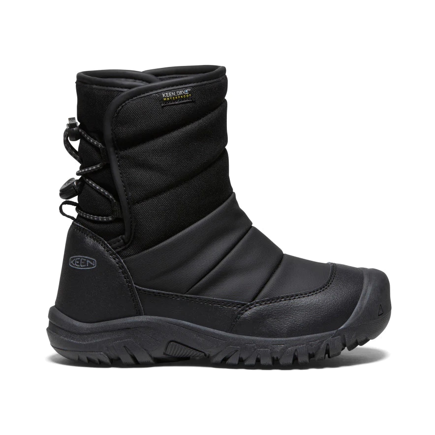 Youth Puffrider Waterproof Winter Boots Black/Steel Grey