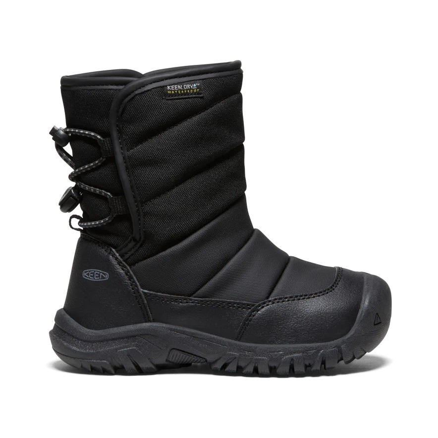 Kids' Puffrider Waterproof Winter Boots Black/Steel Grey