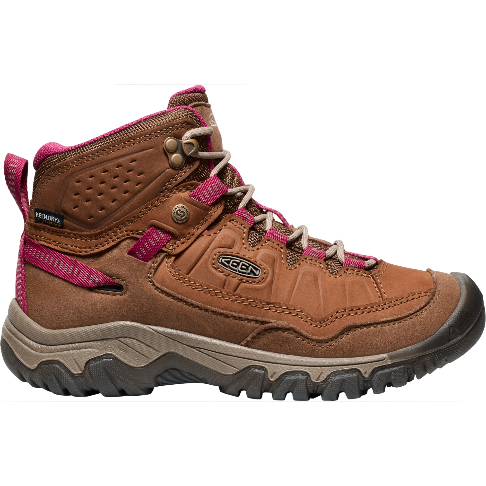Women's Targhee IV Mid Waterproof Hiking Boots Bison/Beaujolais