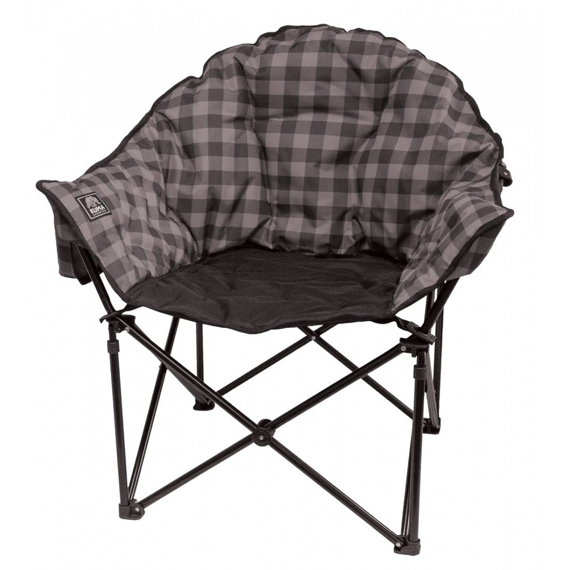 Lazy Bear Chair Grey Black Plaid