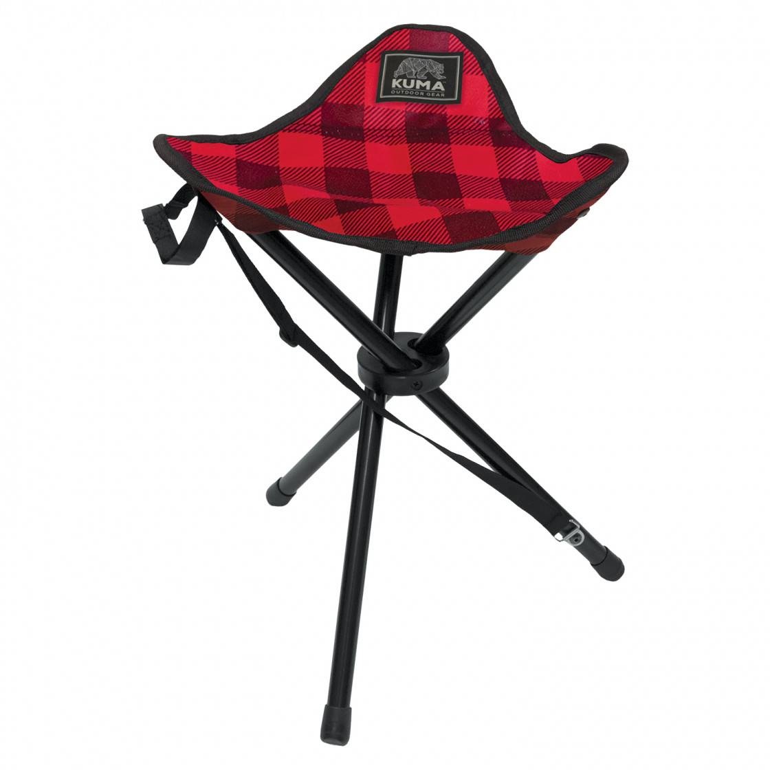 Tri Pod Chair Red/Black Plaid