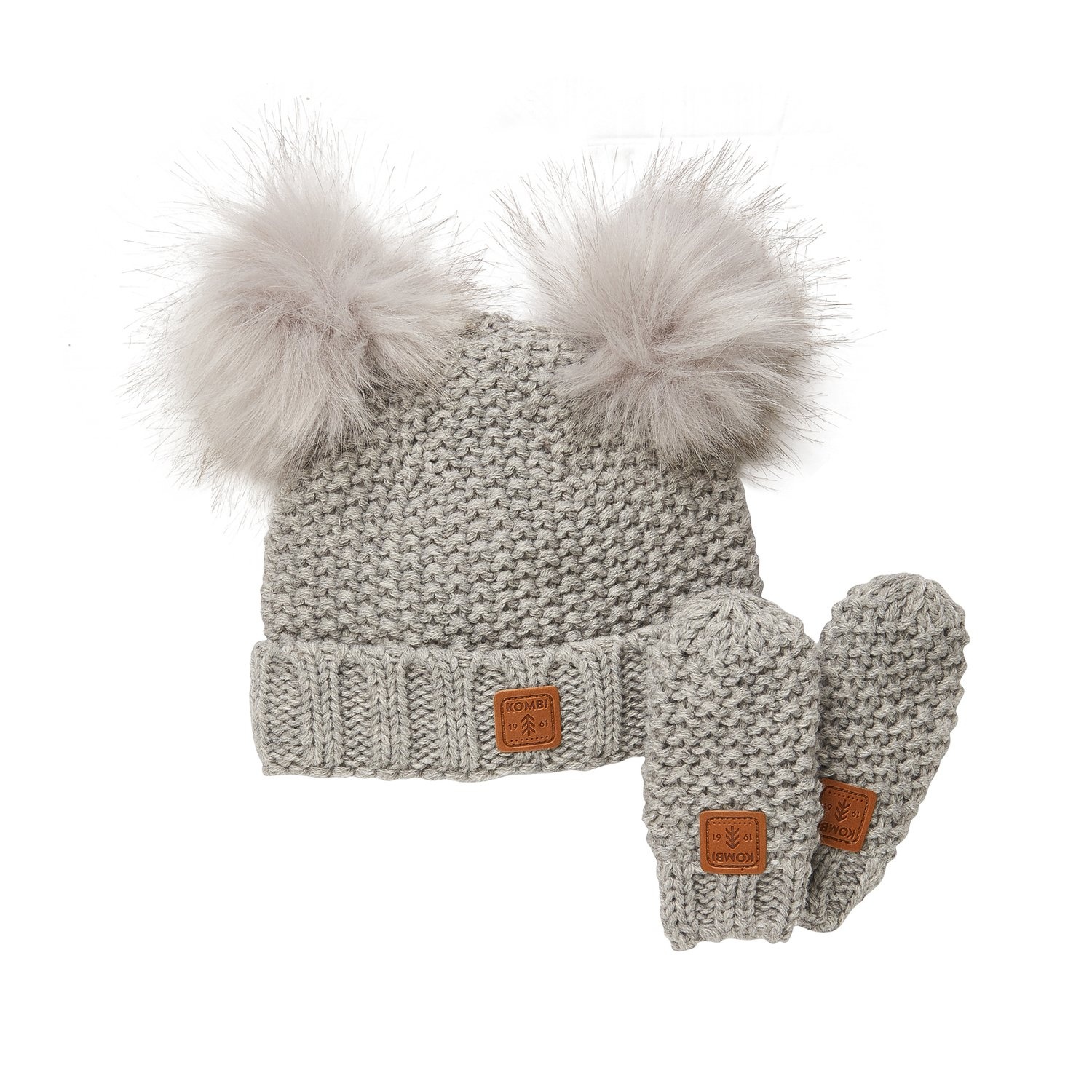 Infant Adorable Knit Toque and Mittens Set
