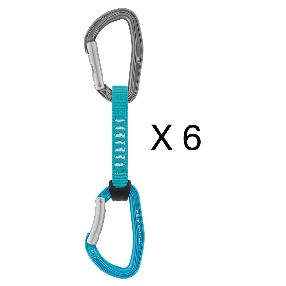 Djinn Axess Quickdraw 11cm Turquoise 6 Pack
