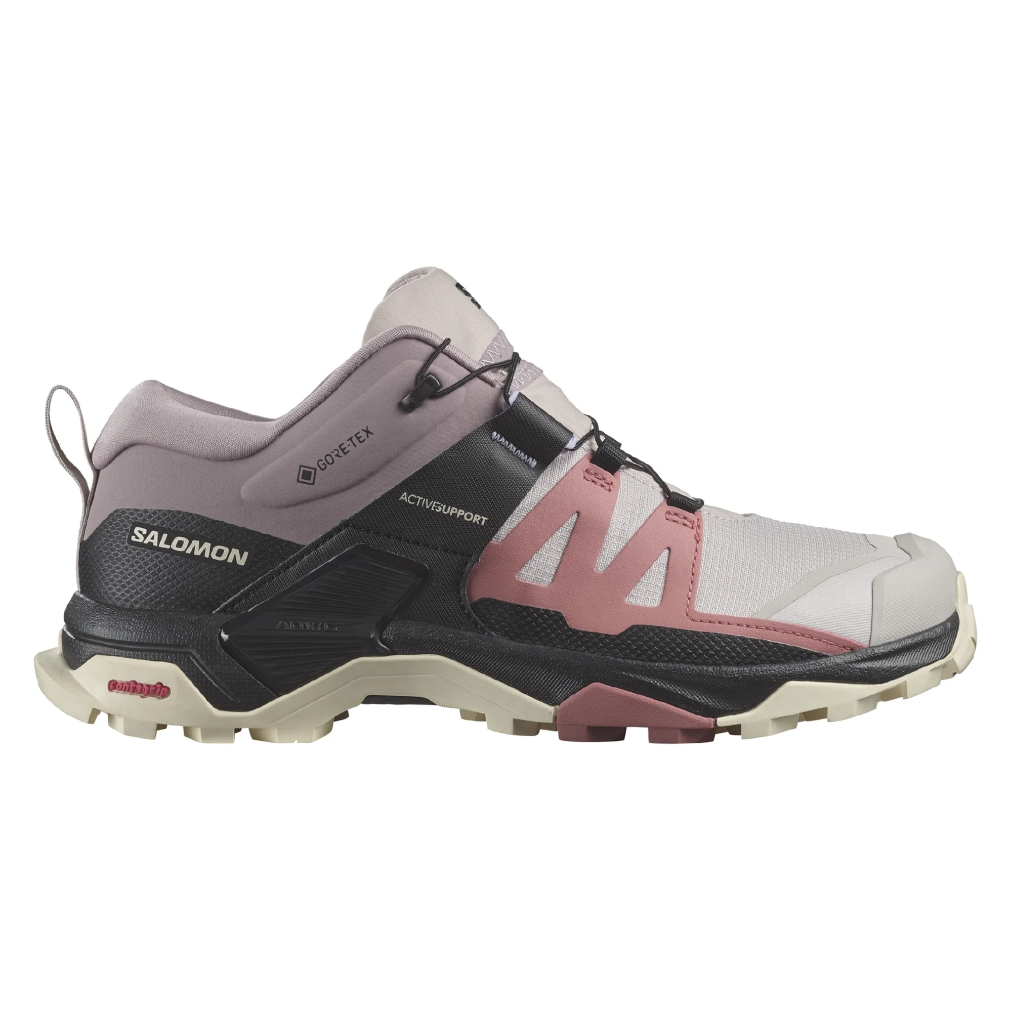 Women s X Ultra 4 Gore Tex Hiking Shoes Ashes Of Roses Light Mahogany Almond Milk