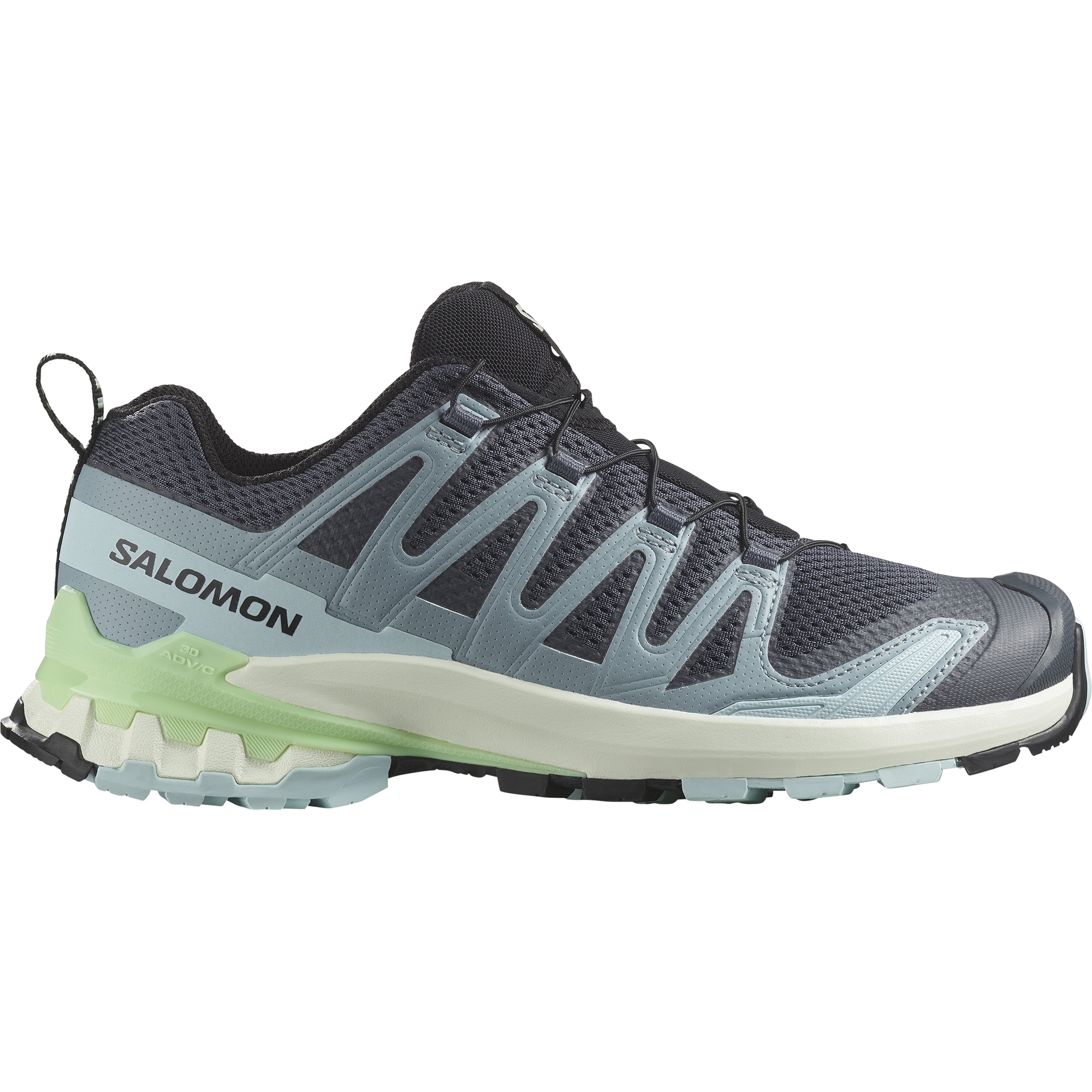 Women's XA Pro 3D V9 Trail Running Shoes Turbulence/Iced Aqua/Patina Green