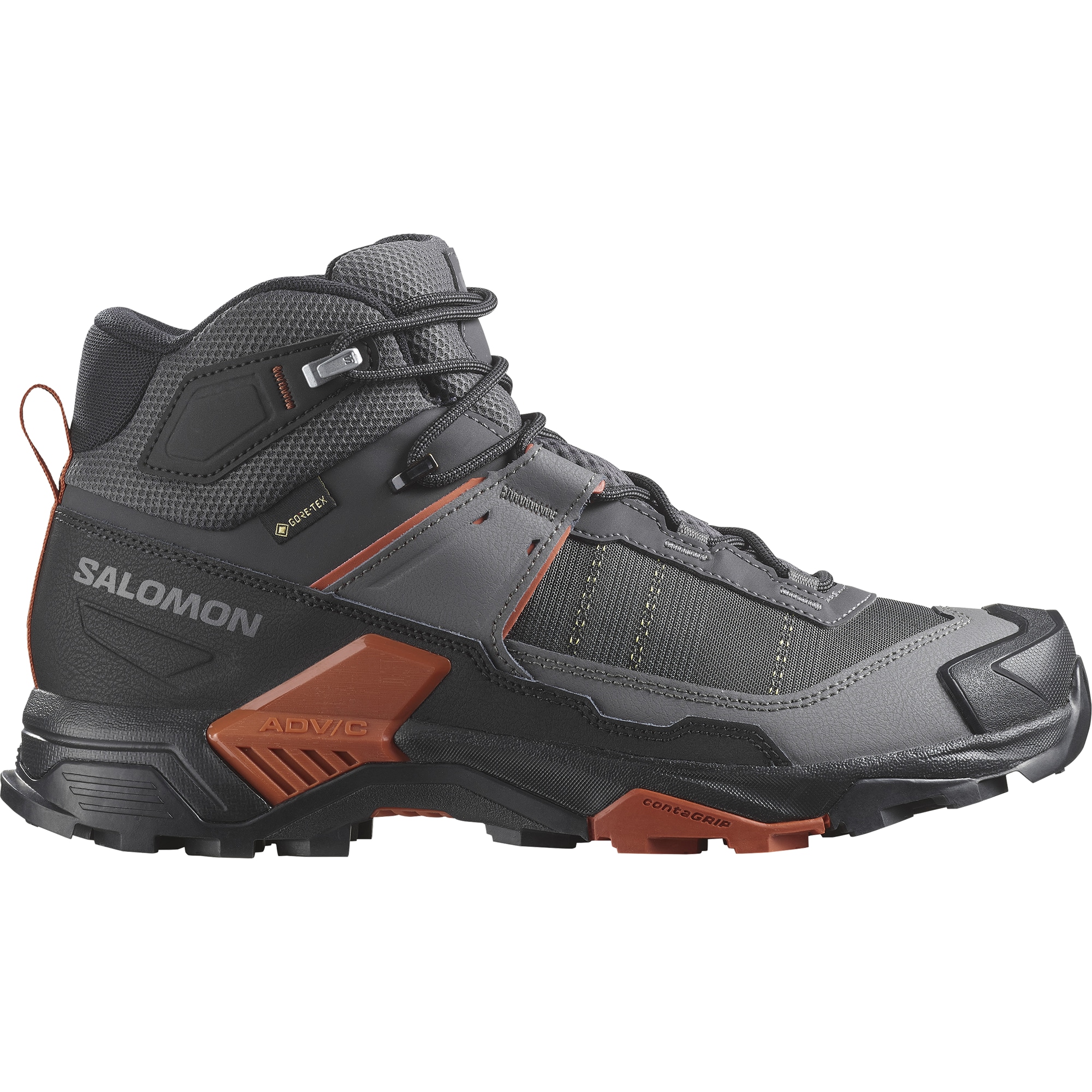 Men's X Ultra 5 Mid Gore-Tex Hiking Boots Asphalt/Castlerock/Burnt Ochre