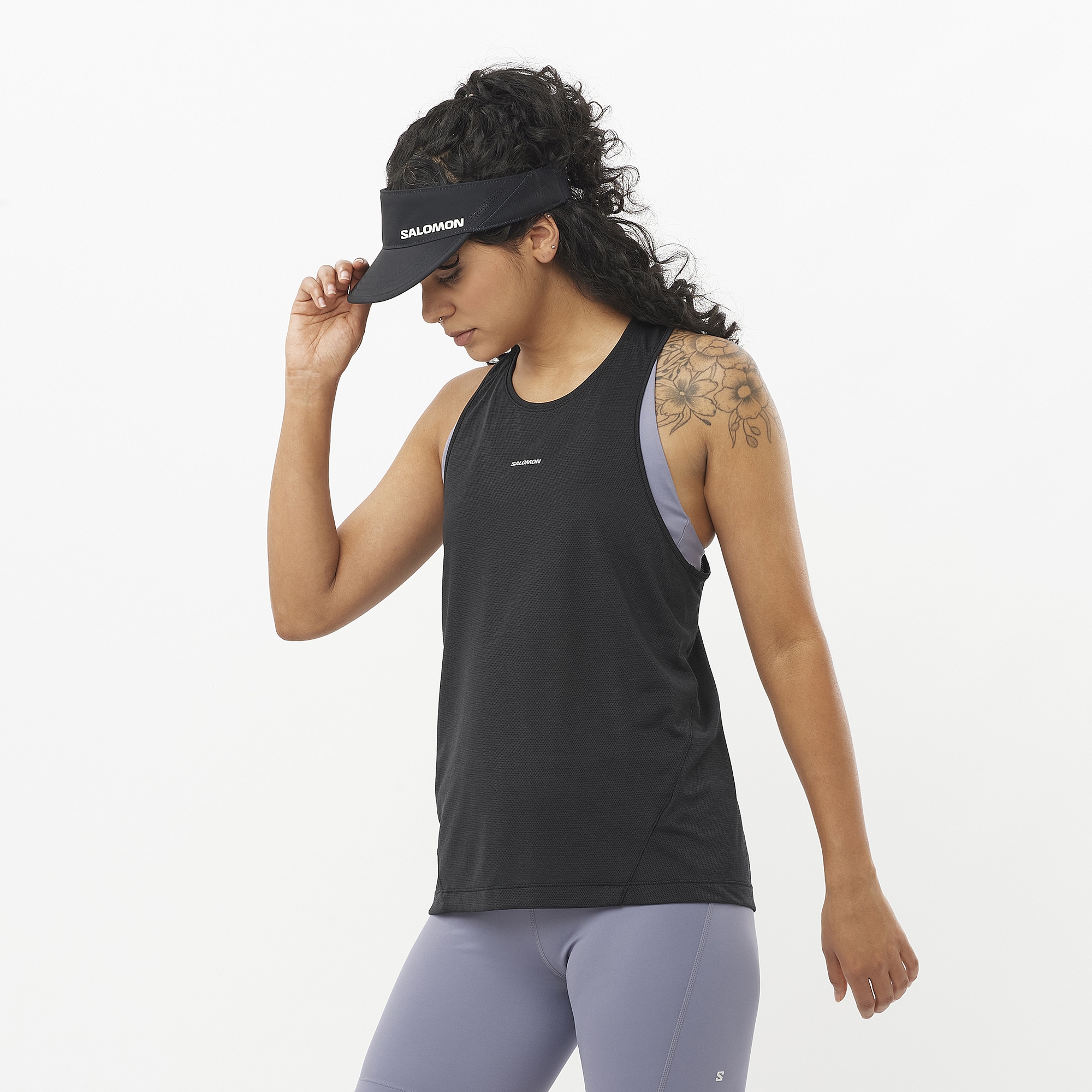 Women's SHKout Core Drop Arm Tank Deep Black