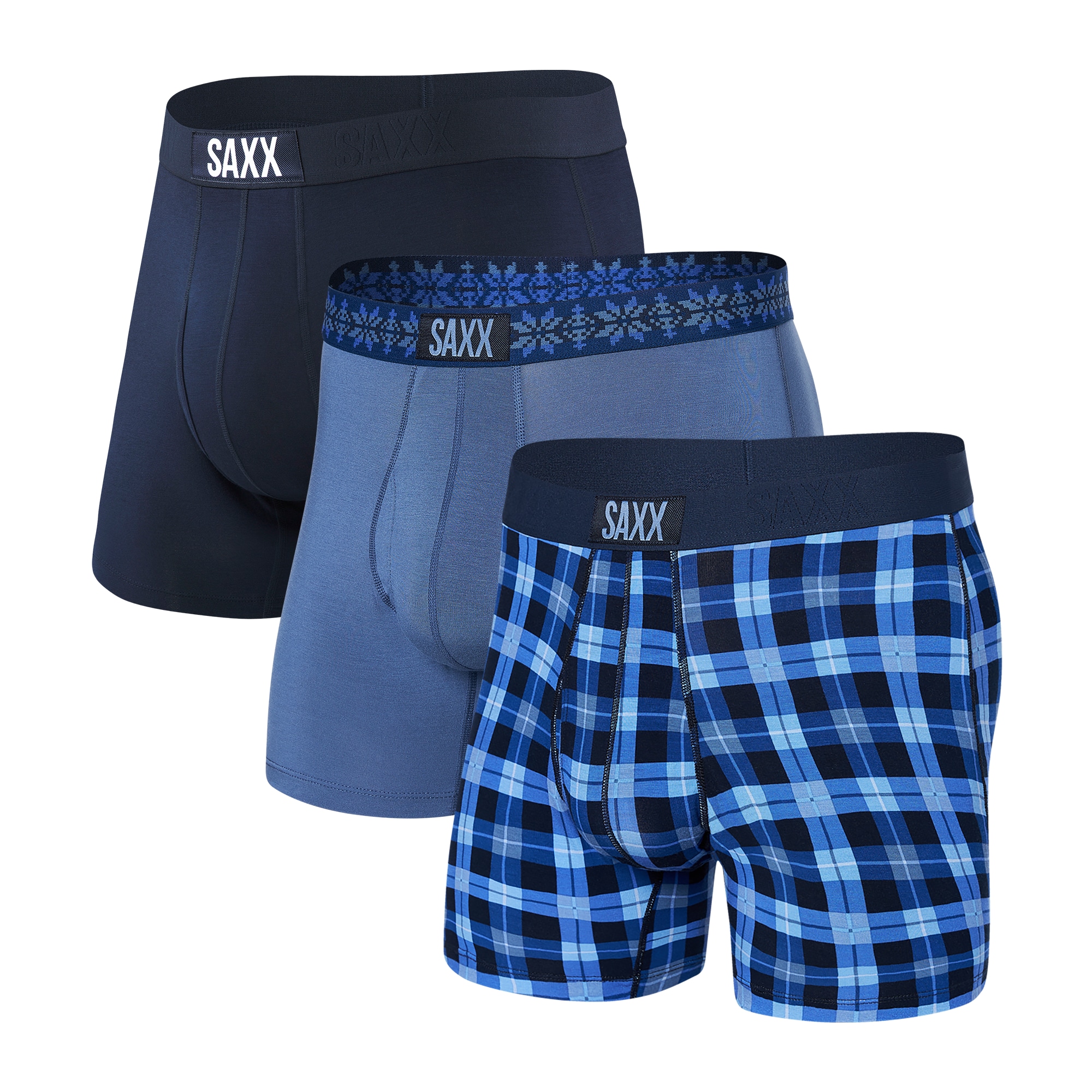Men's Ultra Super Soft Boxer Brief With Fly 3 Pack