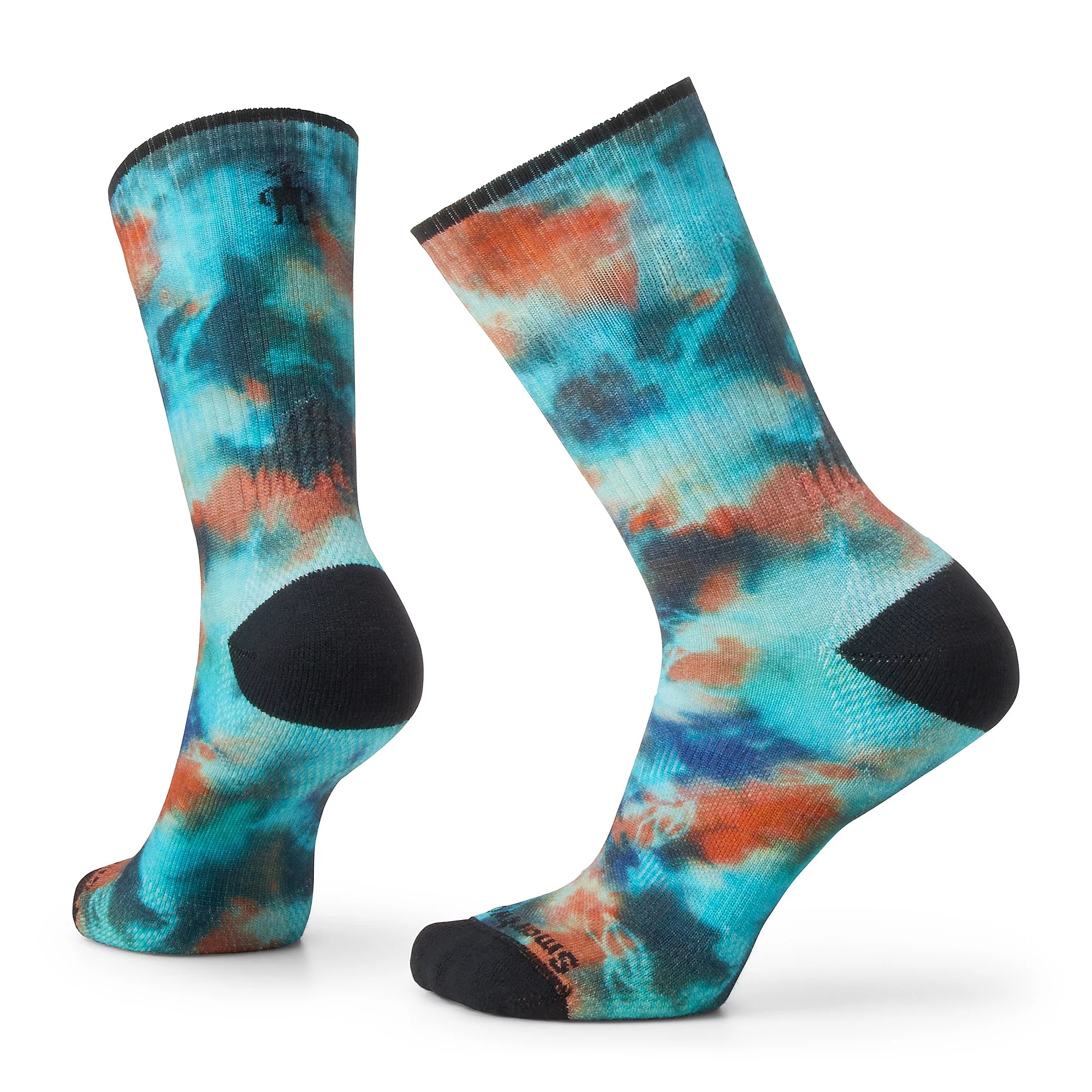 Unisex Athletic Far Out Tie Dye Print Crew Socks
