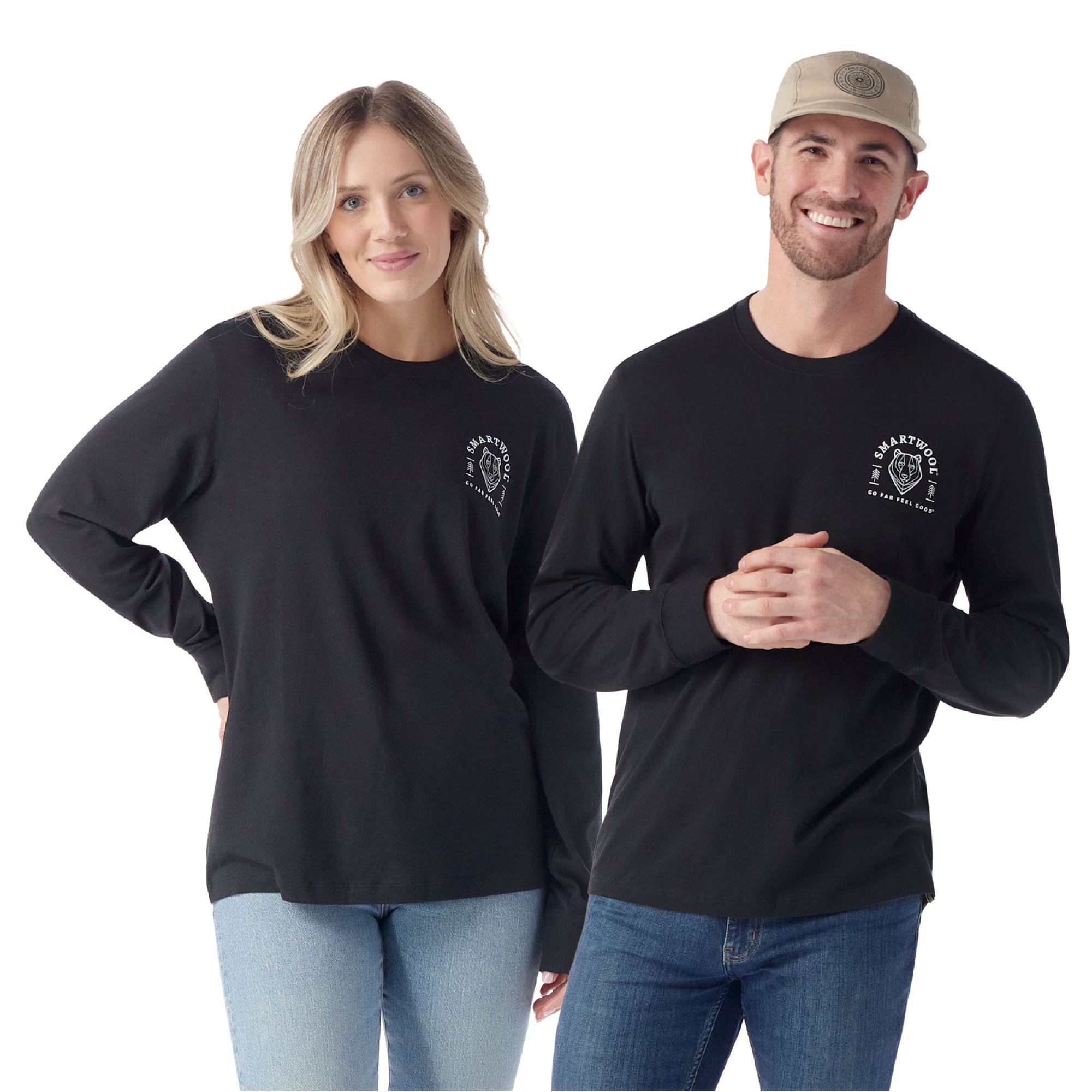 Unisex Bear Stare Graphic Long Sleeve Tee