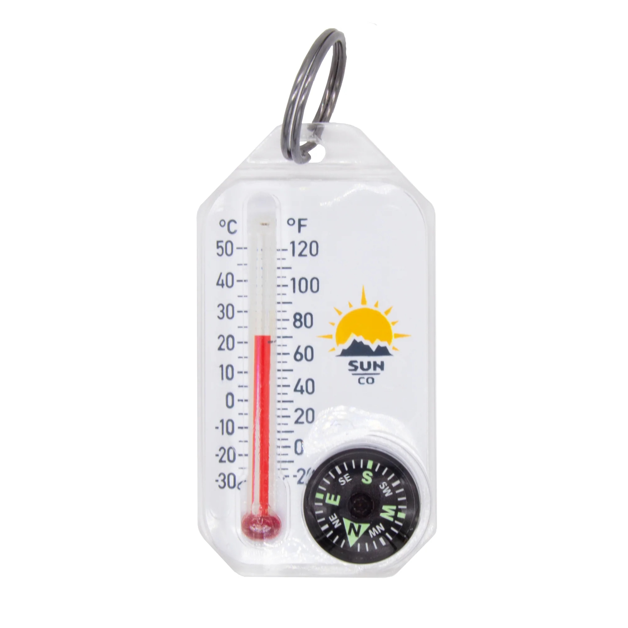 Therm-o-compass 2 Large Zipper Pull Compass/Thermometer