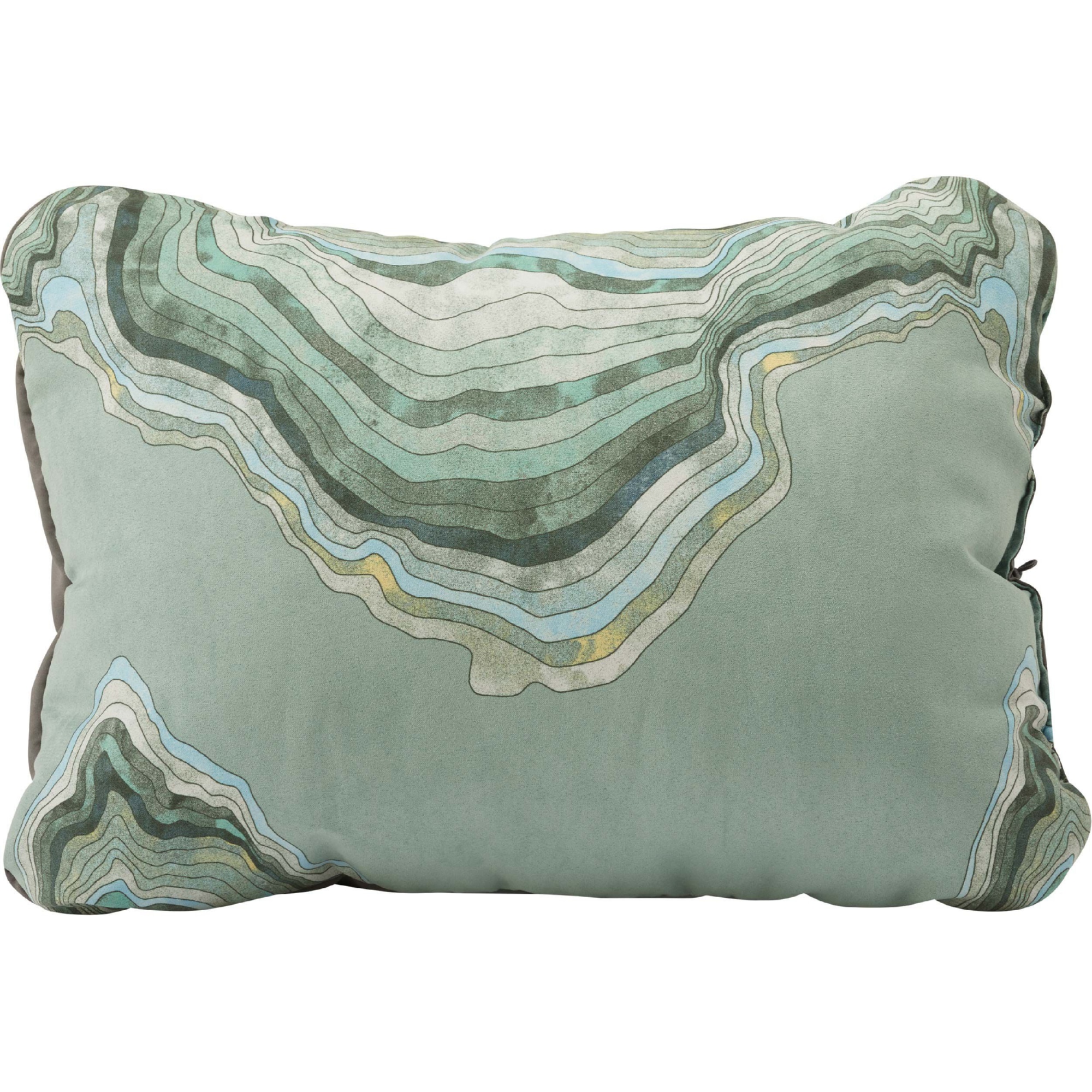 Compressible Pillow Cinch Sage Topo Wave Small